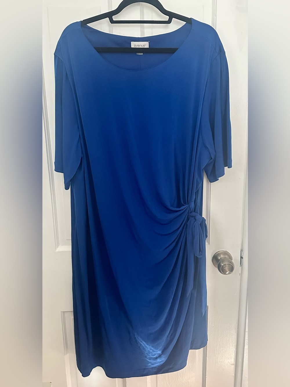 Avenue Royal Blue Side-Knot Midi Dress